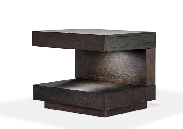 Modrest Esso Modern Brown Oak Nightstand - MONAVILLA