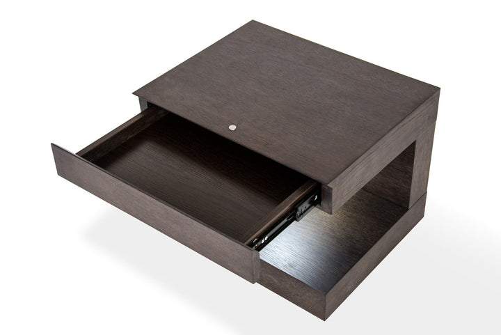 Modrest Esso Modern Brown Oak Nightstand - MONAVILLA