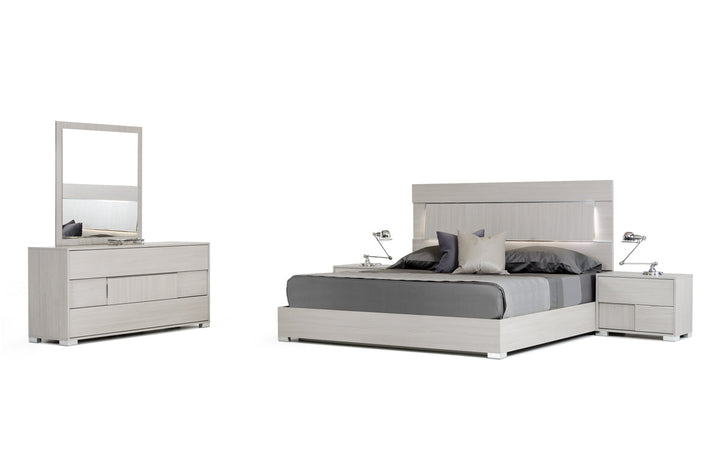 Queen Modrest Ethan Italian Modern Grey Bedroom Set - MONAVILLA