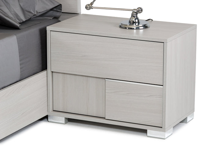 Modrest Ethan Italian Modern Grey Nightstand - MONAVILLA