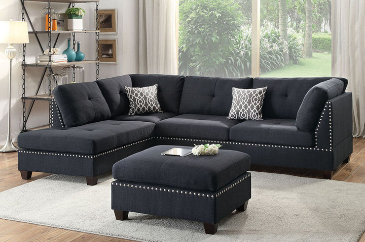 Poundex 3 Piece Sectional Sofa Model F6974 - MONAVILLA