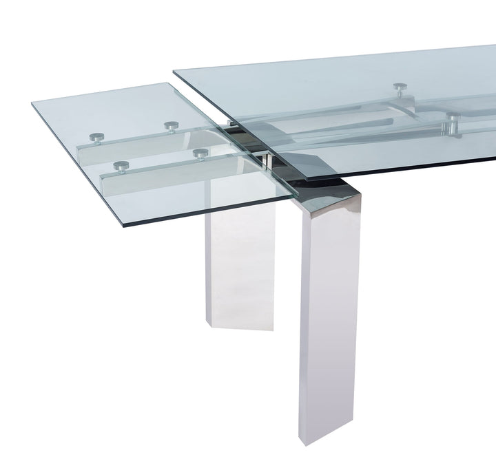 Modrest Viking Modern Extendable Glass Dining Table - MONAVILLA