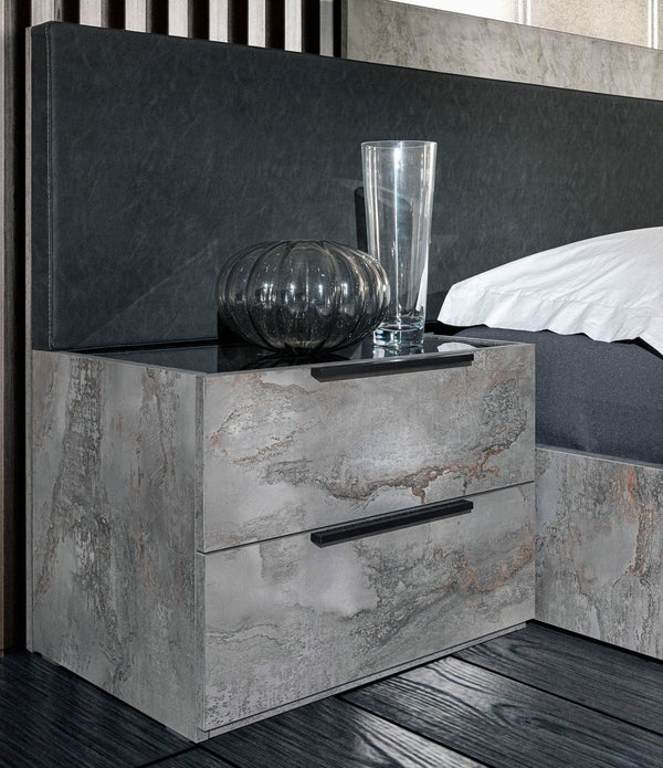 Nova Domus Ferrara Modern Volcano Oxide Grey Nightstand - MONAVILLA