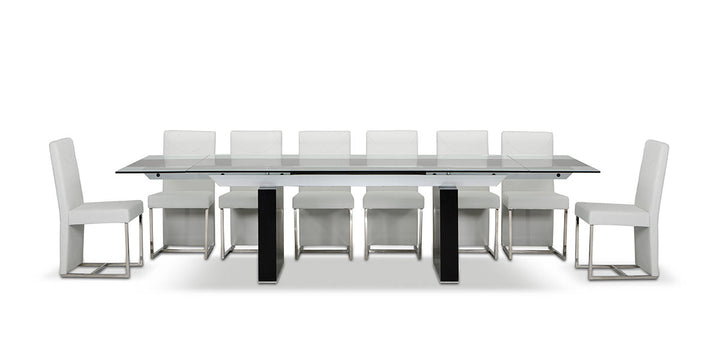 Modrest Lisbon Extendable Glass Dining Table - MONAVILLA