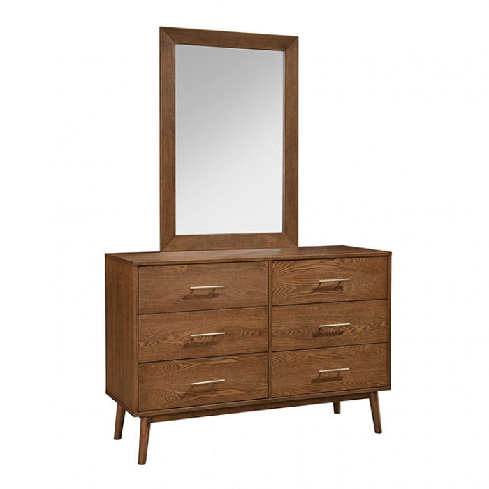 Furniture Of America Tromso Mid Century Modern Walnut Dresser Model FM7220WN-D - MONAVILLA