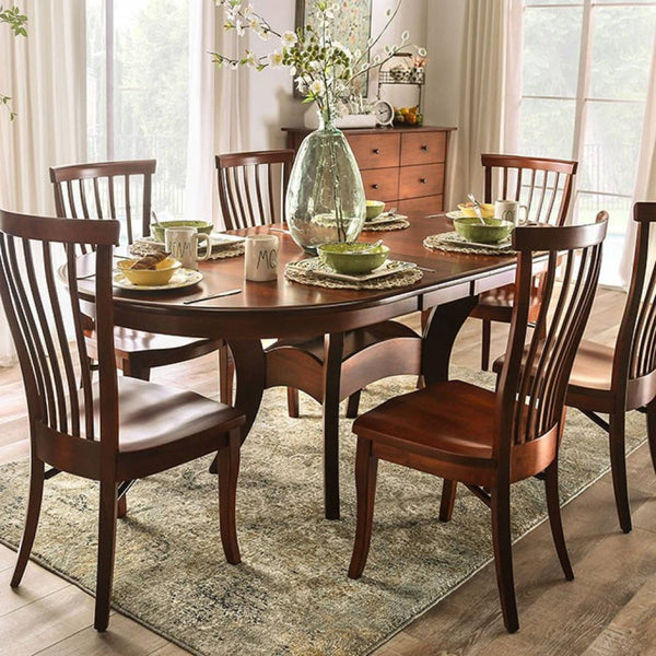 Furniture Of America Grethan Dark Cherry Transitional Dining Table Model FOA3002T-TABLE - MONAVILLA