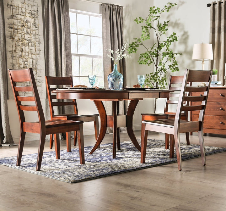 Furniture Of America Grethan Dark Cherry Transitional 5-Piece Dining Table Set Model FOA3003T-5PC - MONAVILLA