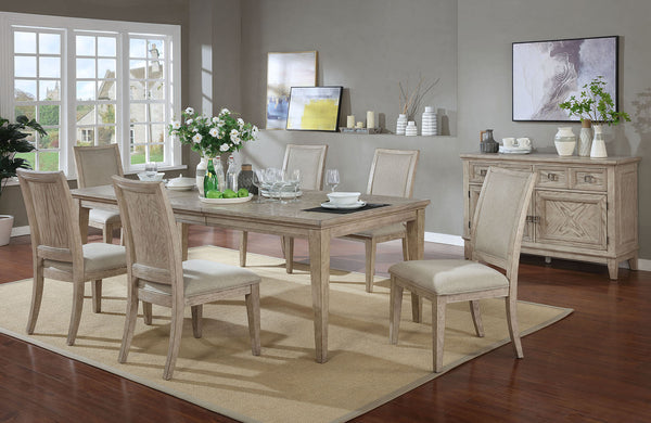 Furniture Of America Cerise Natural Tone/Beige Transitional 7-Piece Dining Table Set Model FOA3786T-7PC - MONAVILLA