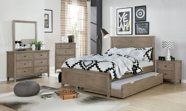 Furniture Of America Vevey Wire-Brushed Warm Gray Transitional 4-Piece Full Bedroom Set Model FOA7175F-4PC - MONAVILLA