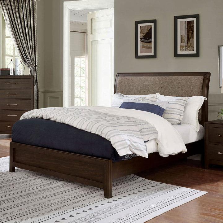 Furniture Of America Jamie Walnut/Light Brown Transitional Bed Model FOA7917 - MONAVILLA