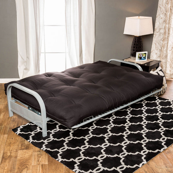 Furniture Of America Knox Black Contemporary 8" Black Futon Mattress With Inner Spring Model FP-2415BK - MONAVILLA