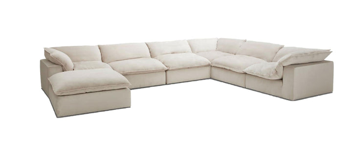 Divani Casa Garman Modern Light Grey U Shaped Sectional Sofa - MONAVILLA