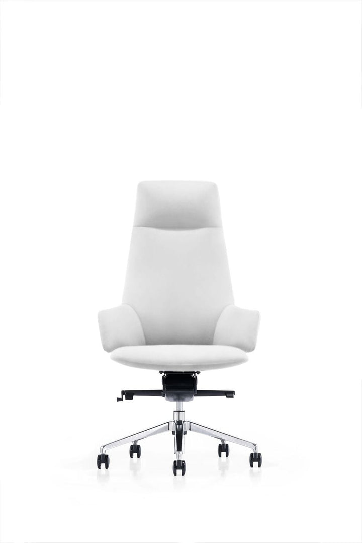 Modrest Gates Modern White High Back Executive Office Chair - MONAVILLA