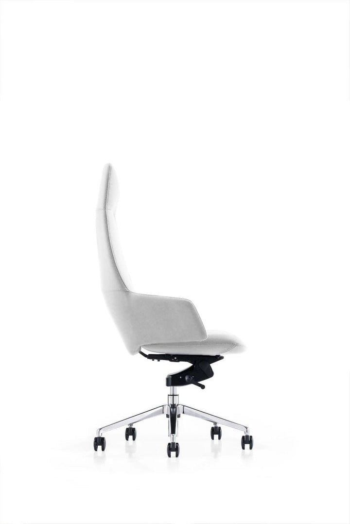 Modrest Gates Modern White High Back Executive Office Chair - MONAVILLA