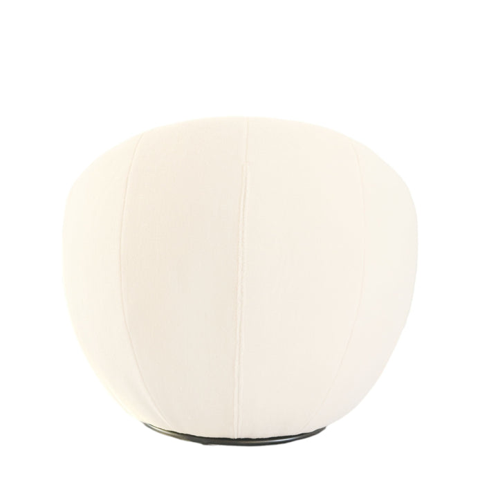 Modrest Gypsum Modern White Swivel Accent Chair - MONAVILLA