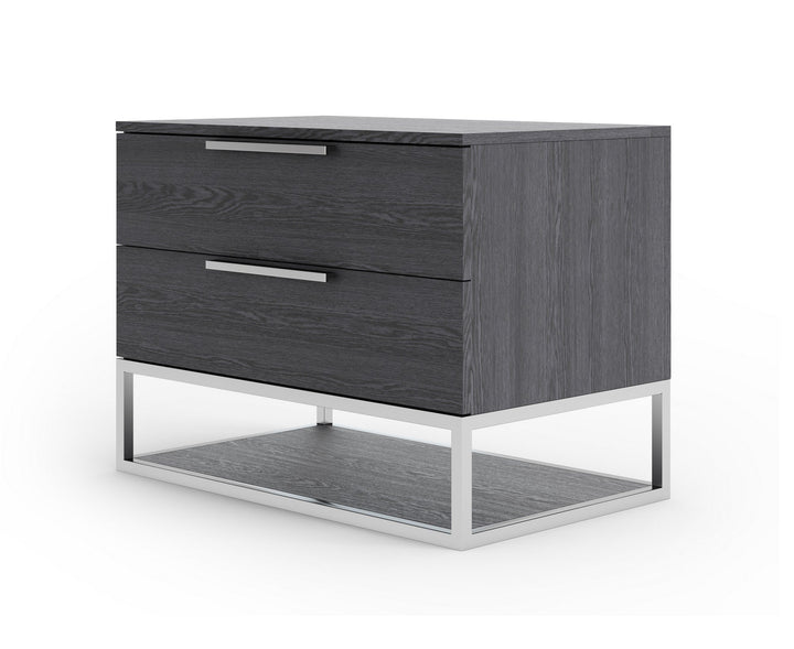 Modrest Heloise Contemporary Grey Elm Nightstand - MONAVILLA