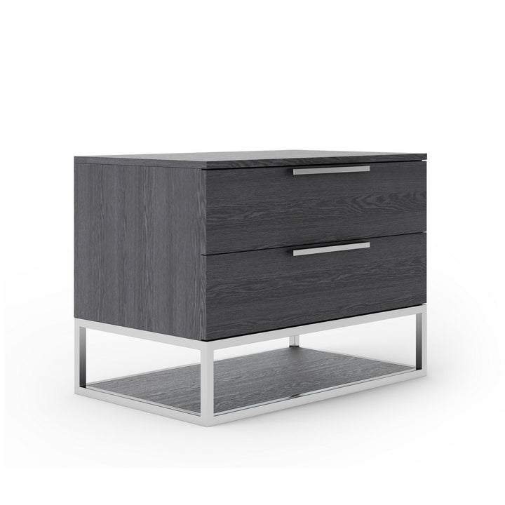 Modrest Heloise Contemporary Grey Elm Nightstand - MONAVILLA