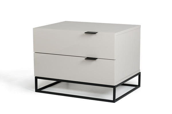 Modrest Hera Modern Grey Nightstand - MONAVILLA