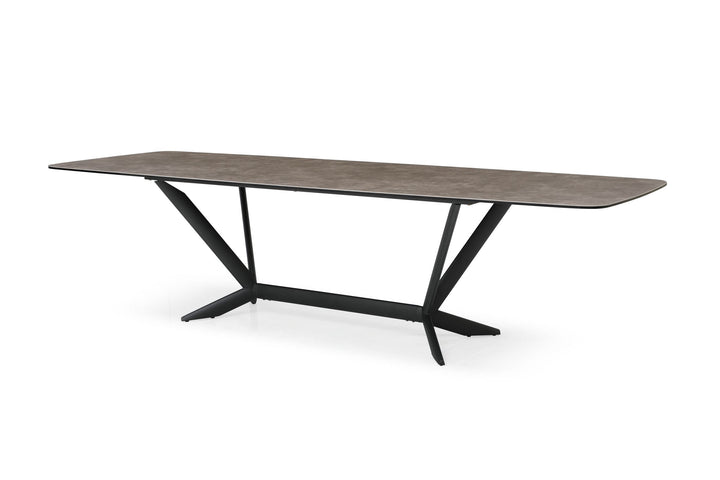 Modrest Herzog Modern Grey Ceramic Dining Table - MONAVILLA