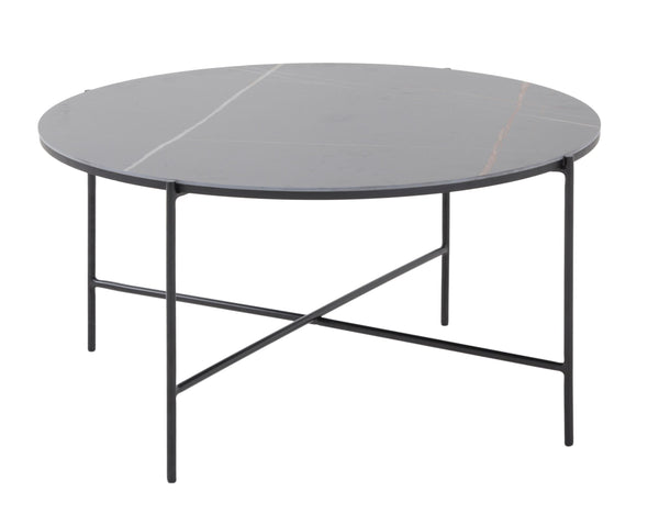 Modrest Hobart Modern Black Ceramic Coffee Table - MONAVILLA