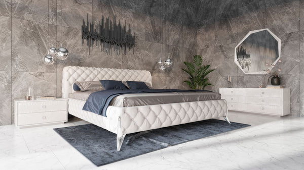 Modrest Legend Modern White Q Bedroom Set - MONAVILLA