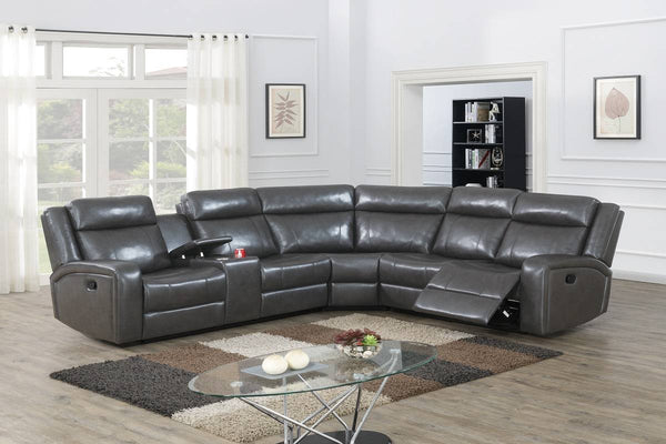 Poundex 3 Piece Manual Reclining Sectional Model F8770 - MONAVILLA