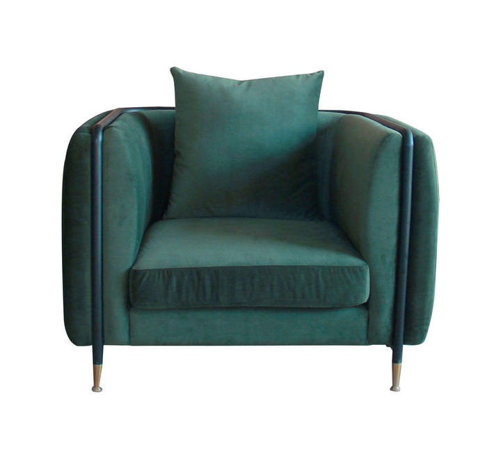 Divani Casa Jebel Modern Dark Green Jade Accent Chair - MONAVILLA