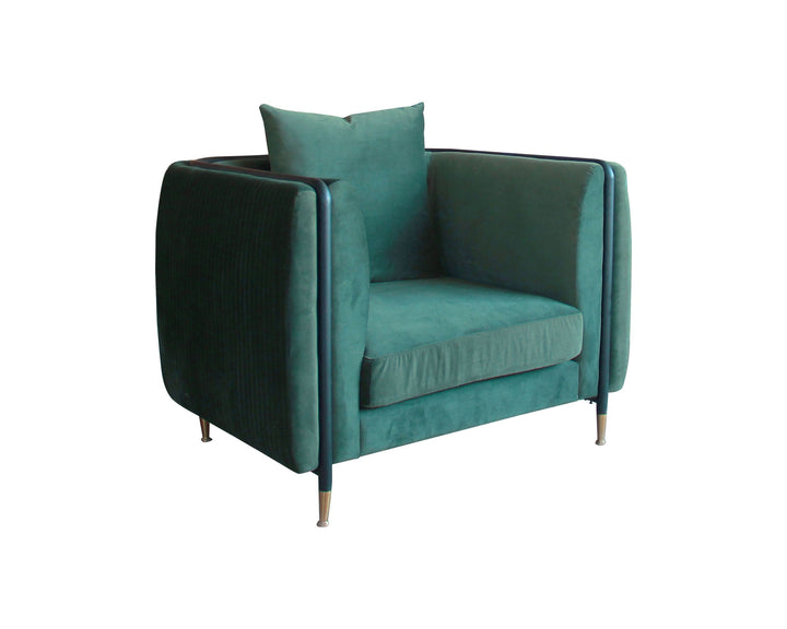 Divani Casa Jebel Modern Dark Green Jade Accent Chair - MONAVILLA