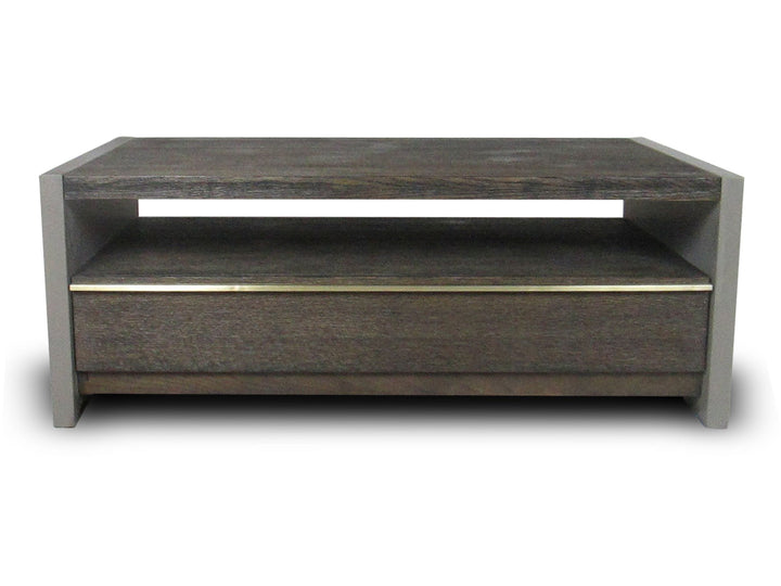 Modrest June Modern Dark Grey Concrete & Walnut Coffee Table - MONAVILLA