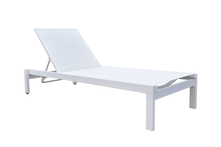 Divani Casa Kayak Modern White Outdoor Chaise Lounge - MONAVILLA