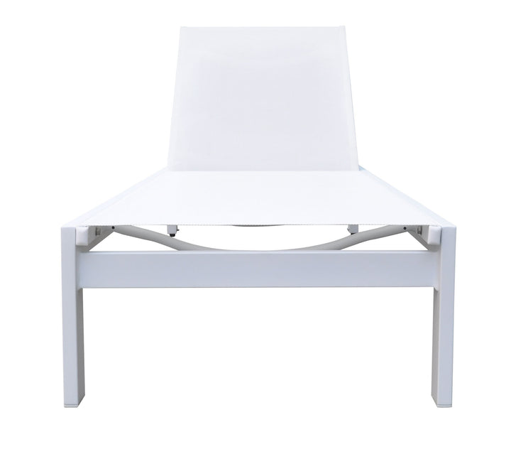 Divani Casa Kayak Modern White Outdoor Chaise Lounge - MONAVILLA