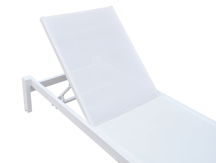 Divani Casa Kayak Modern White Outdoor Chaise Lounge - MONAVILLA