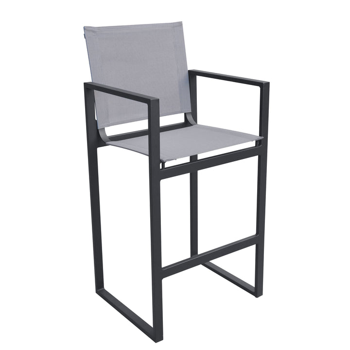 Divani Casa Kayak Modern Charcoal Outdoor Bar Stool - MONAVILLA