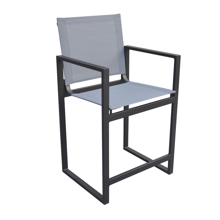 Divani Casa Kayak Modern Dark Charcoal Outdoor Counter Stool - MONAVILLA