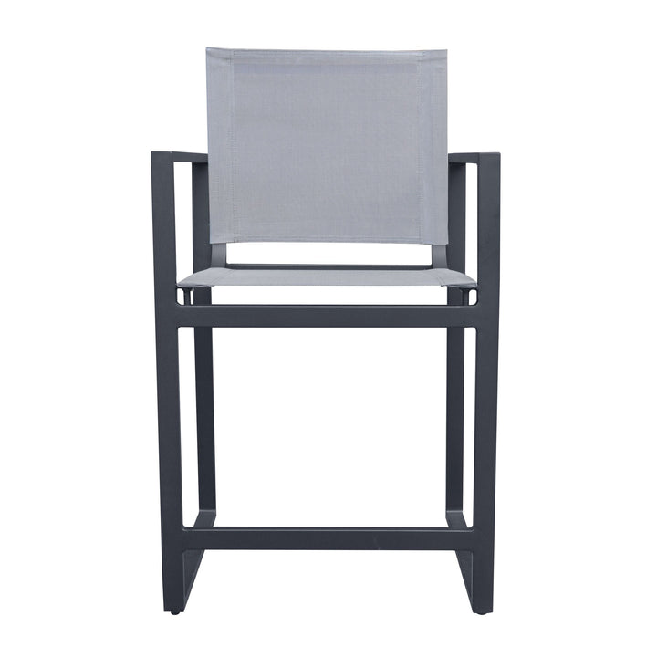 Divani Casa Kayak Modern Dark Charcoal Outdoor Counter Stool - MONAVILLA