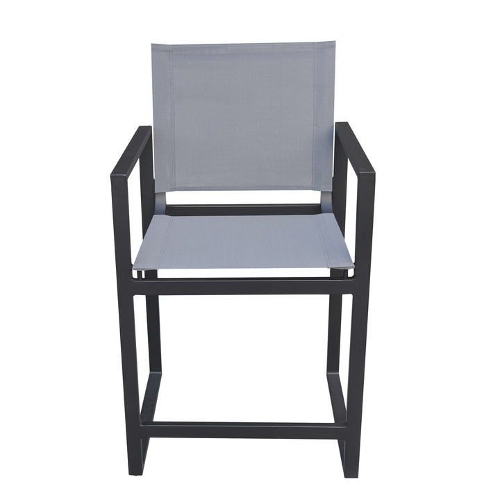 Divani Casa Kayak Modern Dark Charcoal Outdoor Counter Stool - MONAVILLA