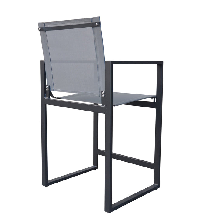 Divani Casa Kayak Modern Dark Charcoal Outdoor Counter Stool - MONAVILLA