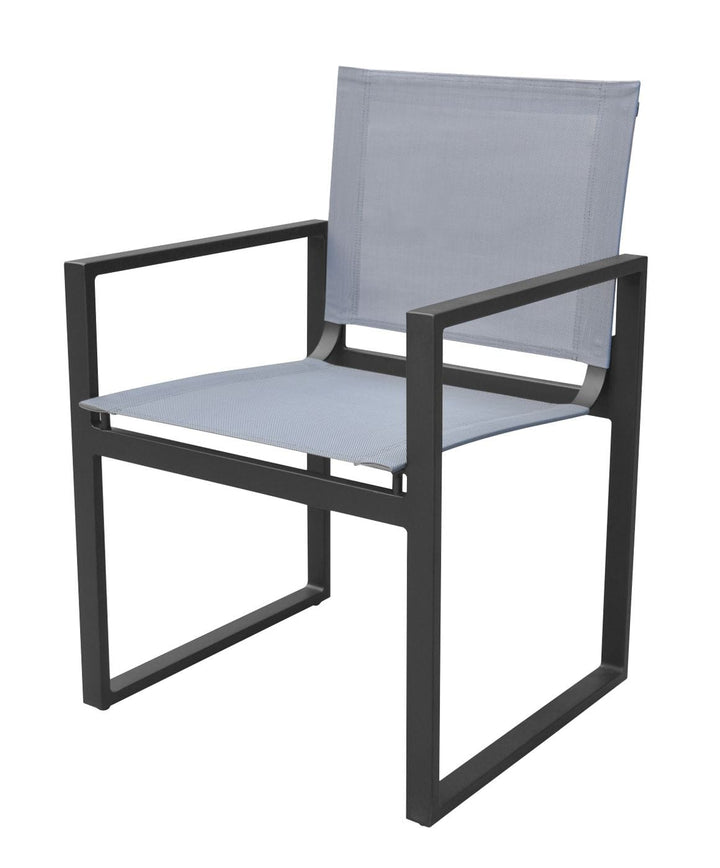 Divani Casa Kayak Modern Charcoal Outdoor Dining Armchair (Set of 2) - MONAVILLA