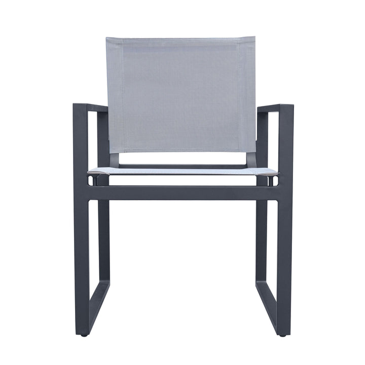 Divani Casa Kayak Modern Charcoal Outdoor Dining Armchair (Set of 2) - MONAVILLA