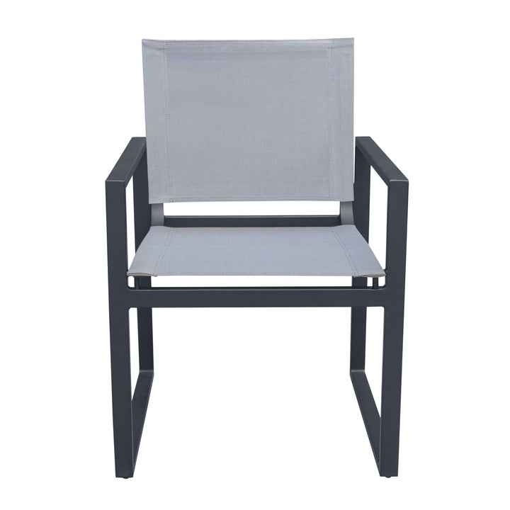 Divani Casa Kayak Modern Charcoal Outdoor Dining Armchair (Set of 2) - MONAVILLA