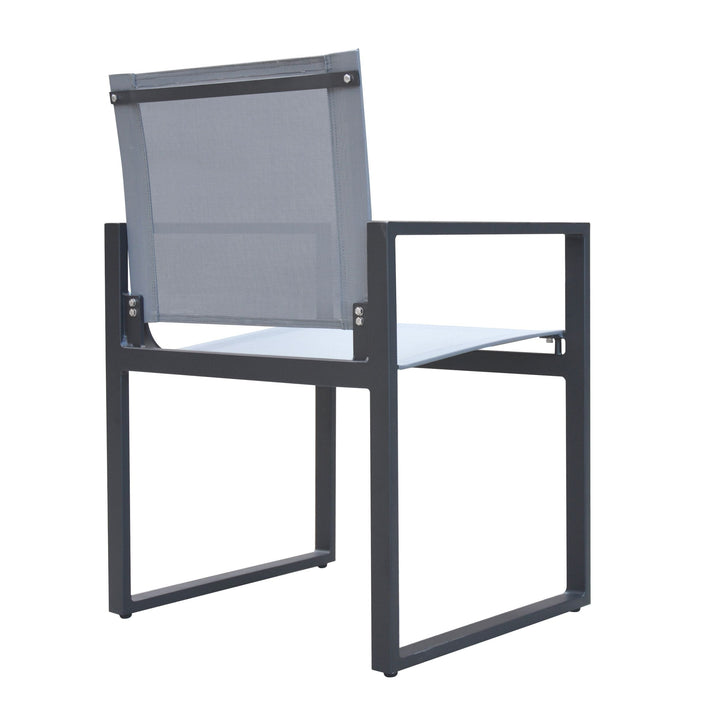 Divani Casa Kayak Modern Charcoal Outdoor Dining Armchair (Set of 2) - MONAVILLA