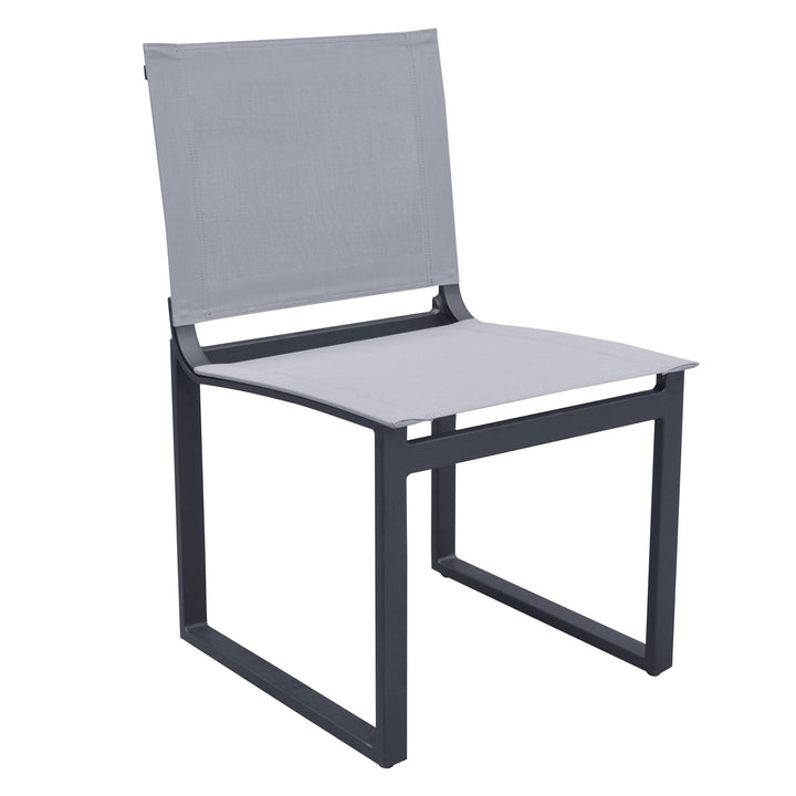 Divani Casa Kayak Modern Outdoor Dark Charcoal Dining Chair (Set of 2) - MONAVILLA