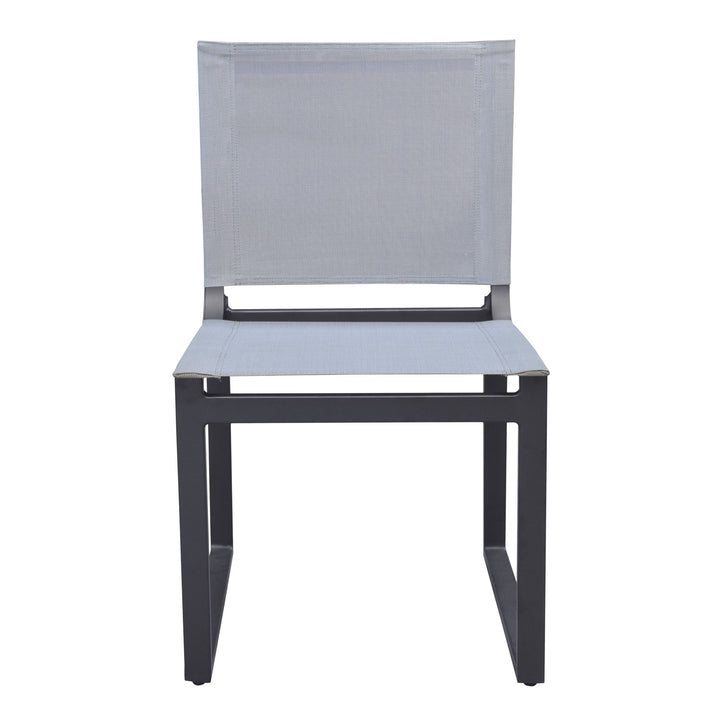 Divani Casa Kayak Modern Outdoor Dark Charcoal Dining Chair (Set of 2) - MONAVILLA