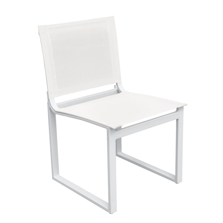 Divani Casa Kayak Modern Outdoor White Dining Chair (Set of 2) - MONAVILLA