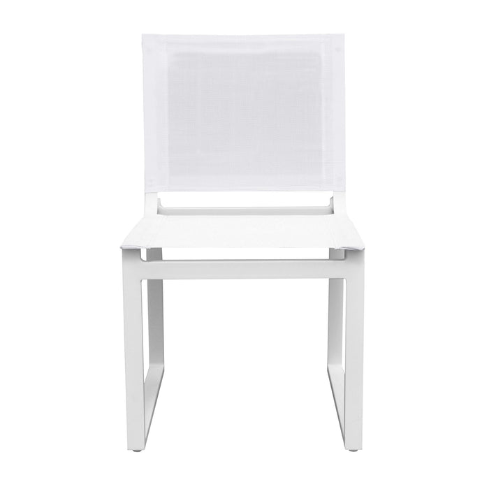 Divani Casa Kayak Modern Outdoor White Dining Chair (Set of 2) - MONAVILLA