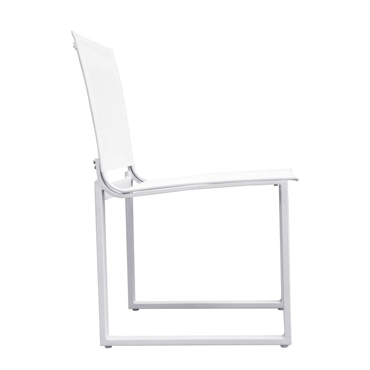 Divani Casa Kayak Modern Outdoor White Dining Chair (Set of 2) - MONAVILLA