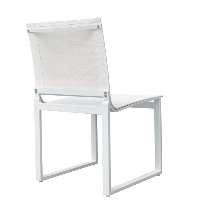 Divani Casa Kayak Modern Outdoor White Dining Chair (Set of 2) - MONAVILLA