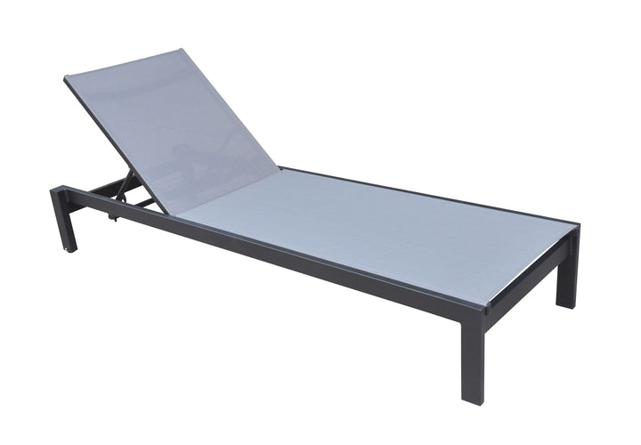 Divani Casa Kayak Modern Charcoal Outdoor Chaise Lounge - MONAVILLA