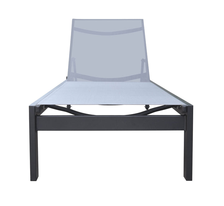 Divani Casa Kayak Modern Charcoal Outdoor Chaise Lounge - MONAVILLA