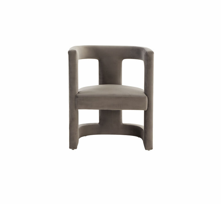 Modrest Kendra Modern Grey Fabric Accent Chair - MONAVILLA